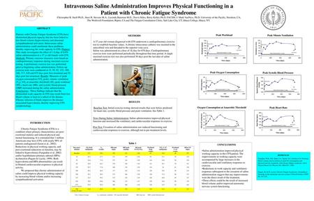 Intravenous Saline Administration Improves Physical Functioning in a