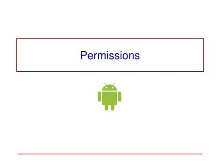 Permissions.