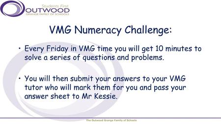 VMG Numeracy Challenge: