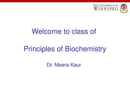 Principles of Biochemistry