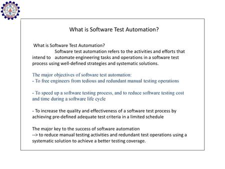 What is Software Test Automation?