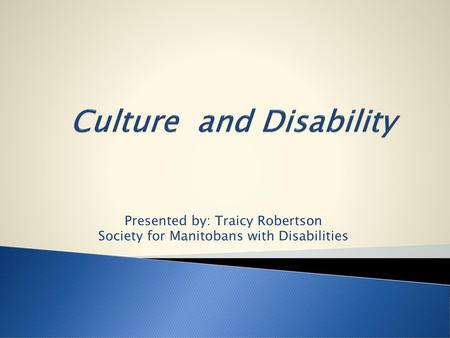 Culture and Disability