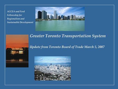 Greater Toronto Transportation System