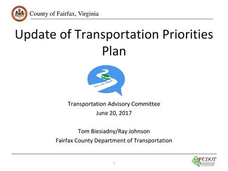 Update of Transportation Priorities Plan