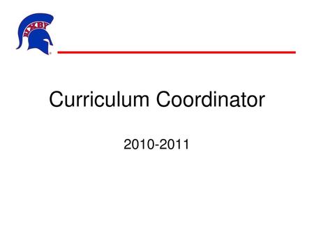 Curriculum Coordinator