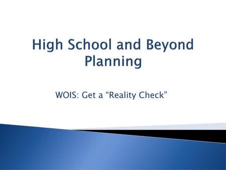 High School and Beyond Planning