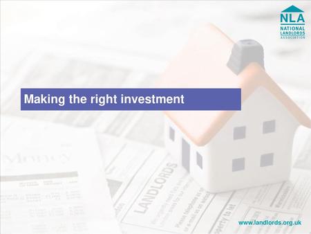 Making the right investment