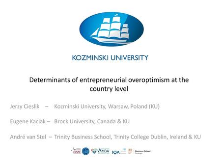 Determinants of entrepreneurial overoptimism at the country level