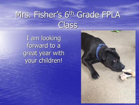 Mrs. Fisher’s 6th Grade FPLA Class