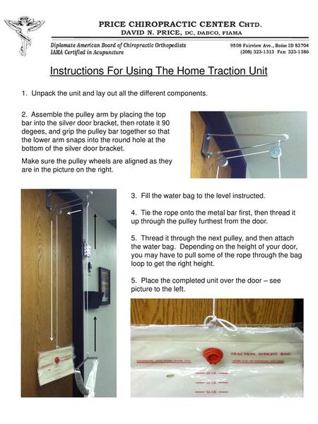 Instructions For Using The Home Traction Unit