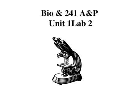 Bio & 241 A&P Unit 1Lab 2.