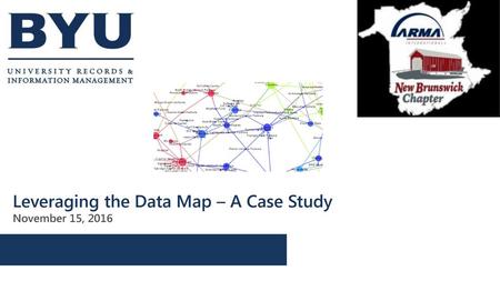 Leveraging the Data Map – A Case Study November 15, 2016