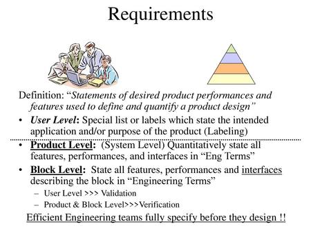 Efficient Engineering teams fully specify before they design !!