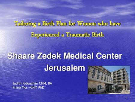 Shaare Zedek Medical Center Jerusalem