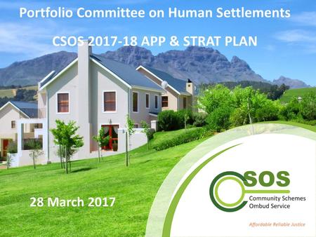 Portfolio Committee on Human Settlements