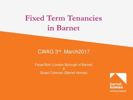 Fixed Term Tenancies in Barnet