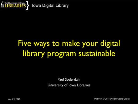 Five ways to make your digital library program sustainable