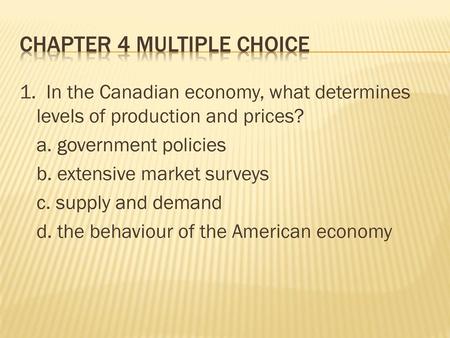 Chapter 4 Multiple Choice