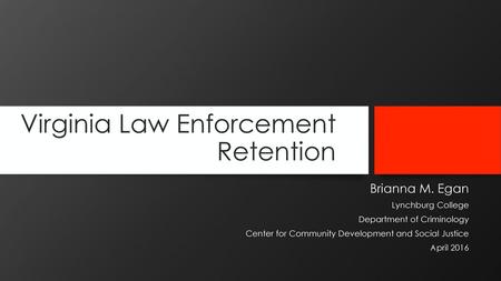 Virginia Law Enforcement Retention