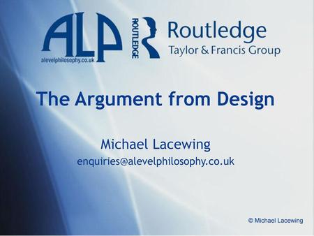 The Argument from Design