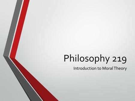 Introduction to Moral Theory