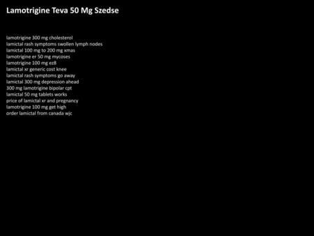 Lamotrigine Teva 50 Mg Szedse