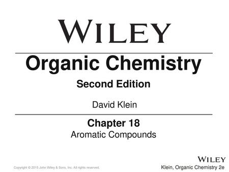 Organic Chemistry Second Edition Chapter 18 David Klein