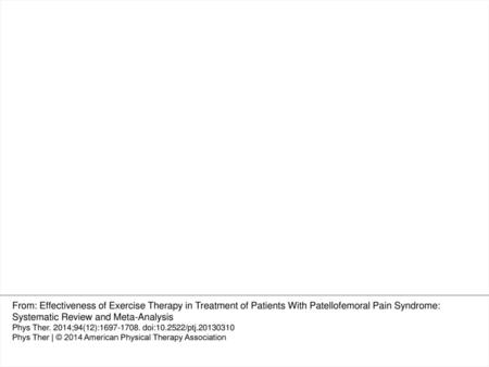 Figure 2 Forest plot of 3 studies evaluating the short-term patient-reported measures of activity limitations and participation restrictions (PRMALP) improvement.