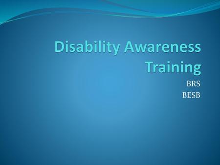 Disability Awareness Training