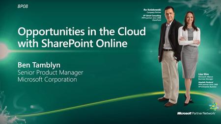 Opportunities in the Cloud with SharePoint Online