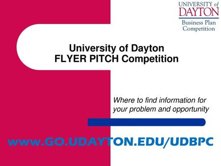 University of Dayton FLYER PITCH Competition