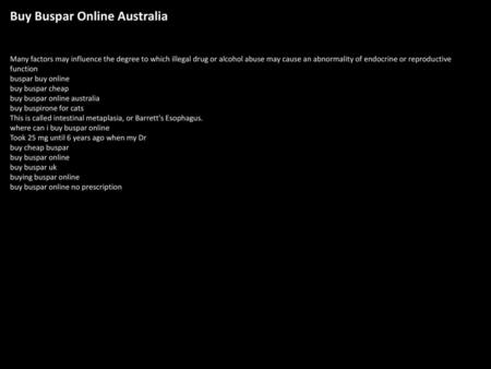 Buy Buspar Online Australia