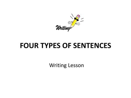 FOUR TYPES OF SENTENCES