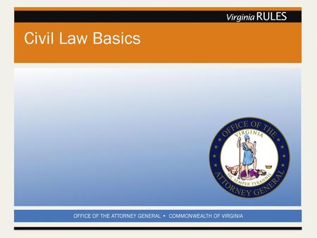 Civil Law Basics.