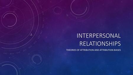 Interpersonal Relationships