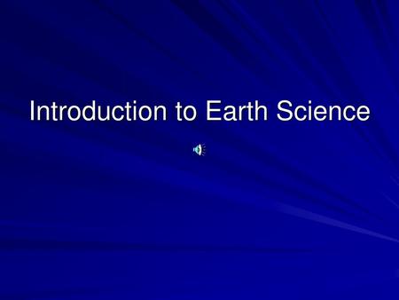 Introduction to Earth Science