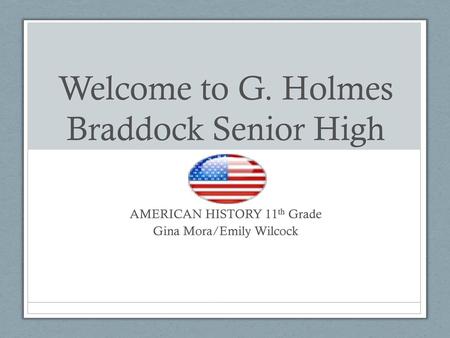 Welcome to G. Holmes Braddock Senior High