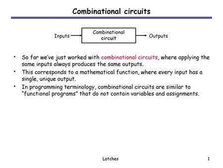 Combinational circuits