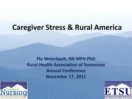 Caregiver Stress & Rural America