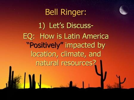 Bell Ringer: Let’s Discuss-