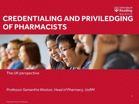 Credentialing and priviledging of pharmacists