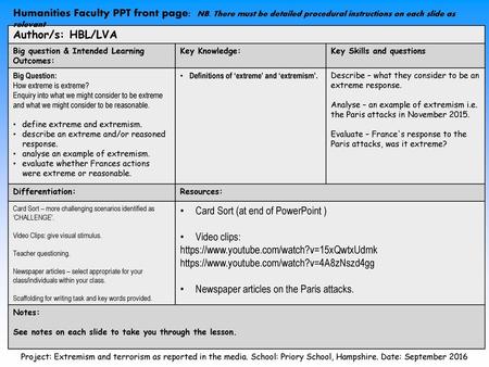 Card Sort (at end of PowerPoint ) Video clips: