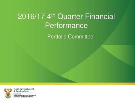 2016/17 4th Quarter Financial Performance