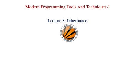 Modern Programming Tools And Techniques-I