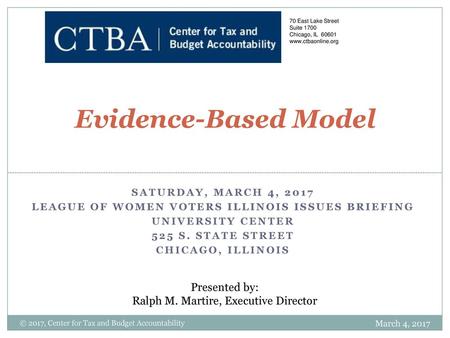 League of Women Voters Illinois Issues Briefing