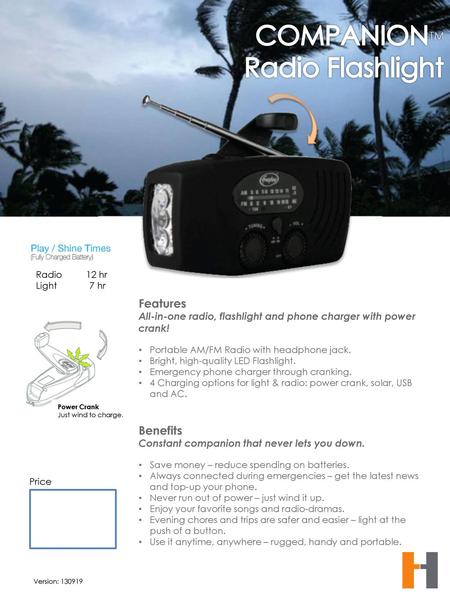 COMPANIONTM Radio Flashlight