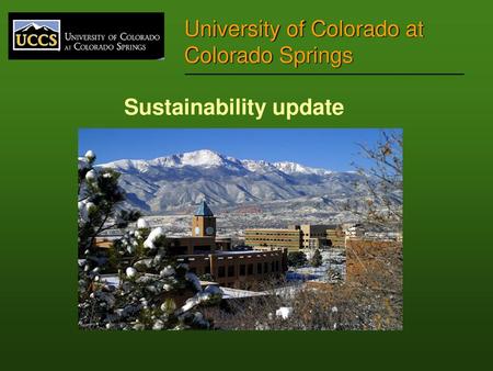 Sustainability update