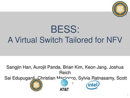 BESS: A Virtual Switch Tailored for NFV