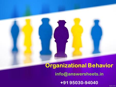 Organizational Behavior