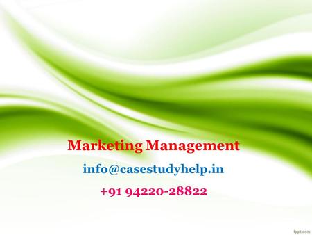 Marketing Management